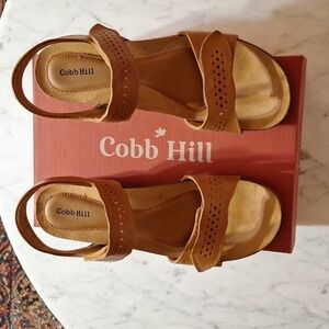 Cobb Hill May Wave Leather Slingback Sandals 10W